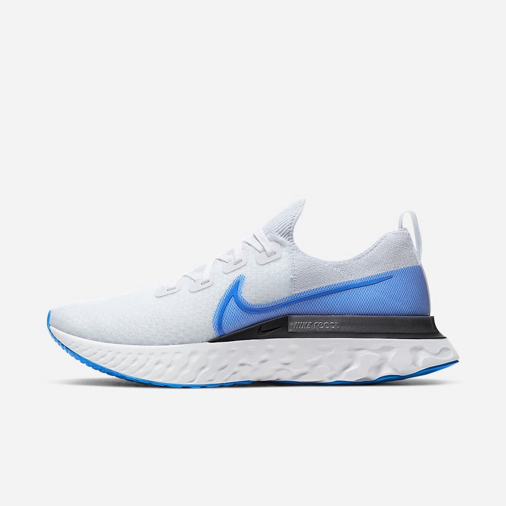 Chaussure De Running Nike React Infinity Run Flyknit Blanche 6571-930 True White/White/Pure Platinum/Photo Blue Homme | QQP-11658556